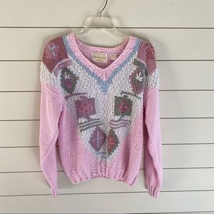 Vintage Pastel Chunky Knit  Sweater